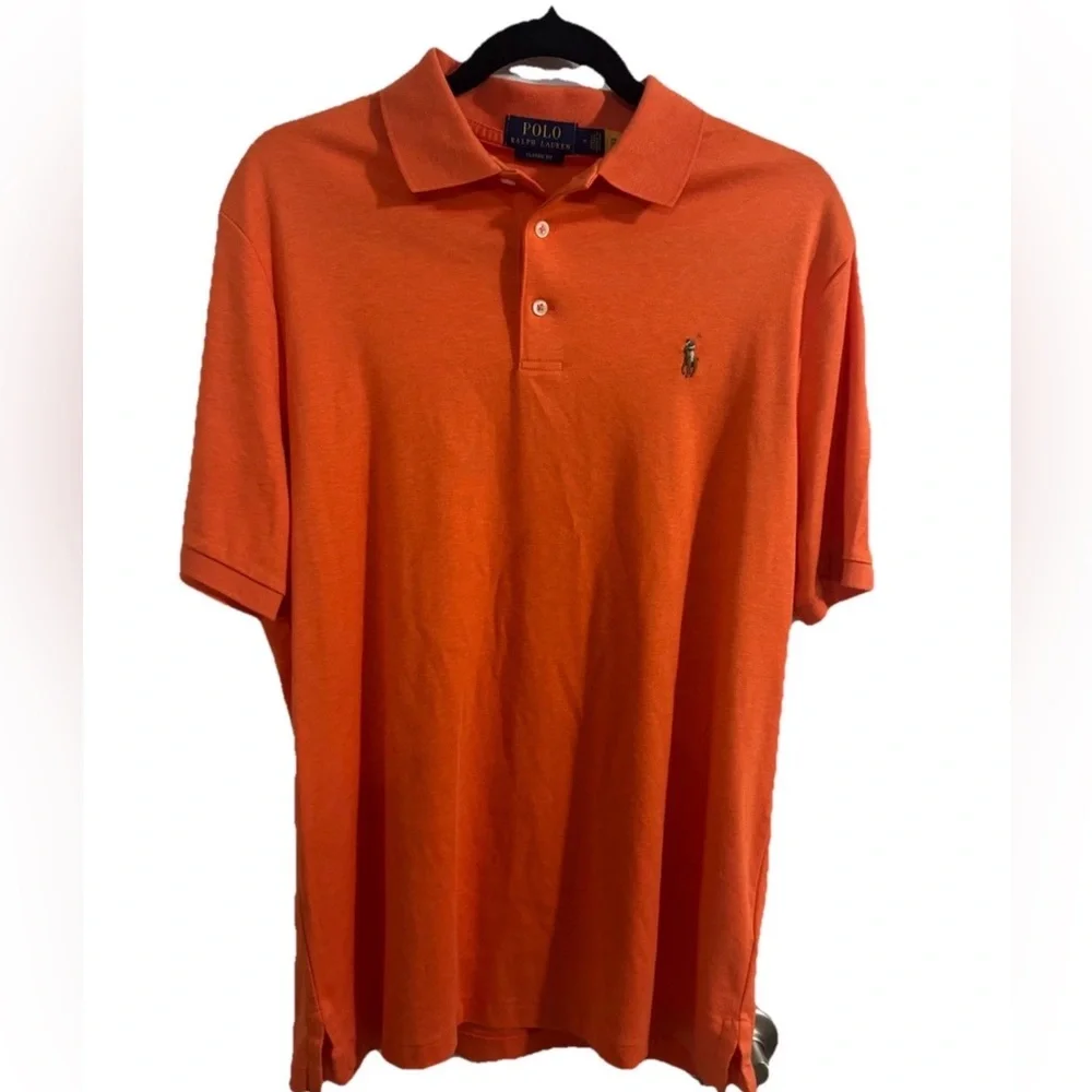 Ralph Lauren Man Vibrant Orange Polo Shirt